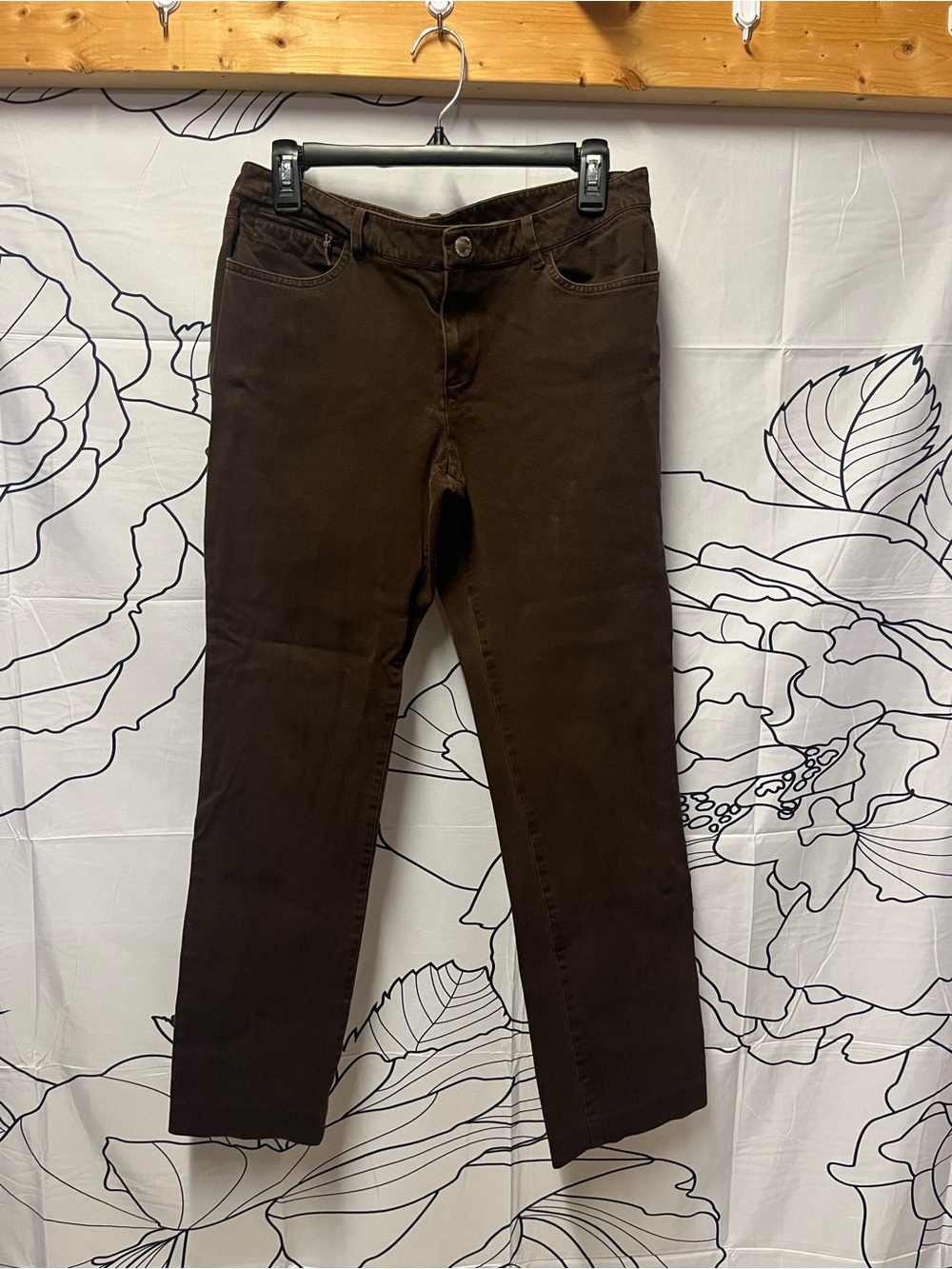 Lauren Ralph Lauren Dark Rust Brown Straight Jeans (392) - Picture 2 of 12